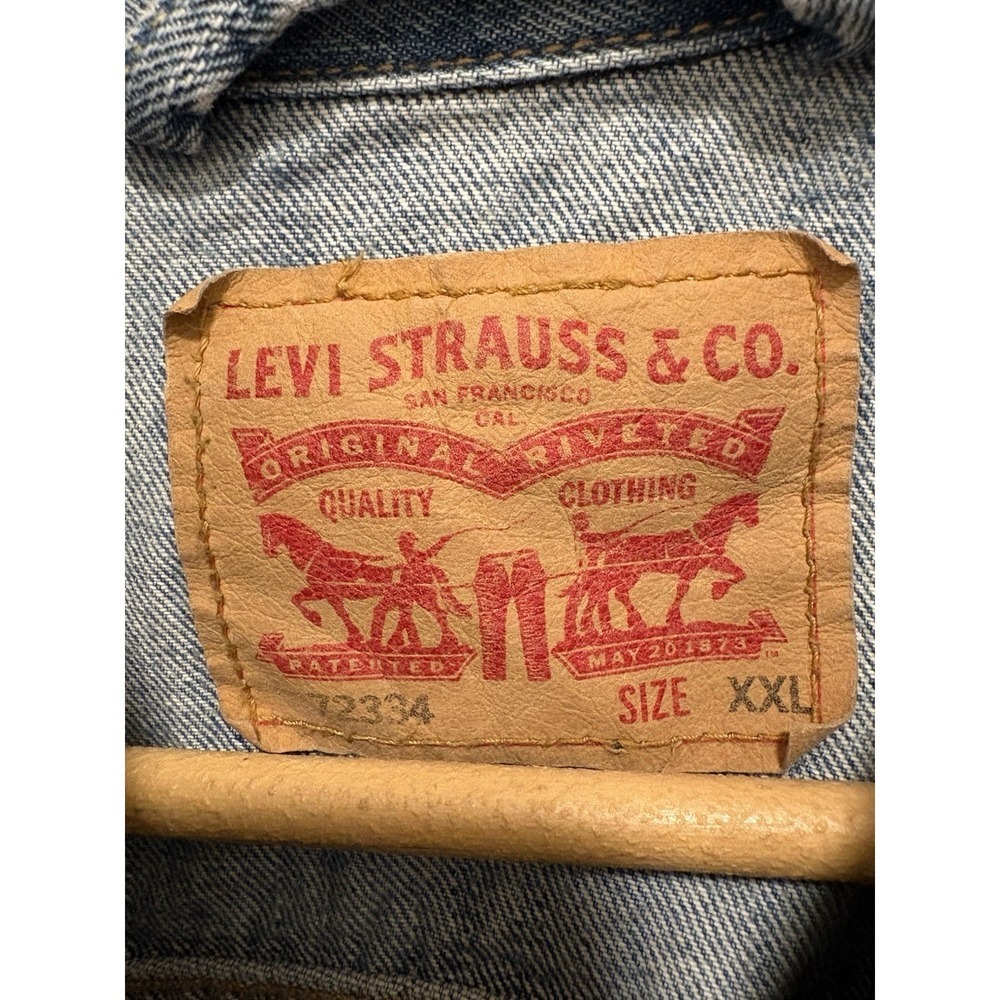 Levi's‎ Trucker Jacket Mens XXL Blue Excellent Medium Wash Denim 72334-0139 - Picture 4 of 13